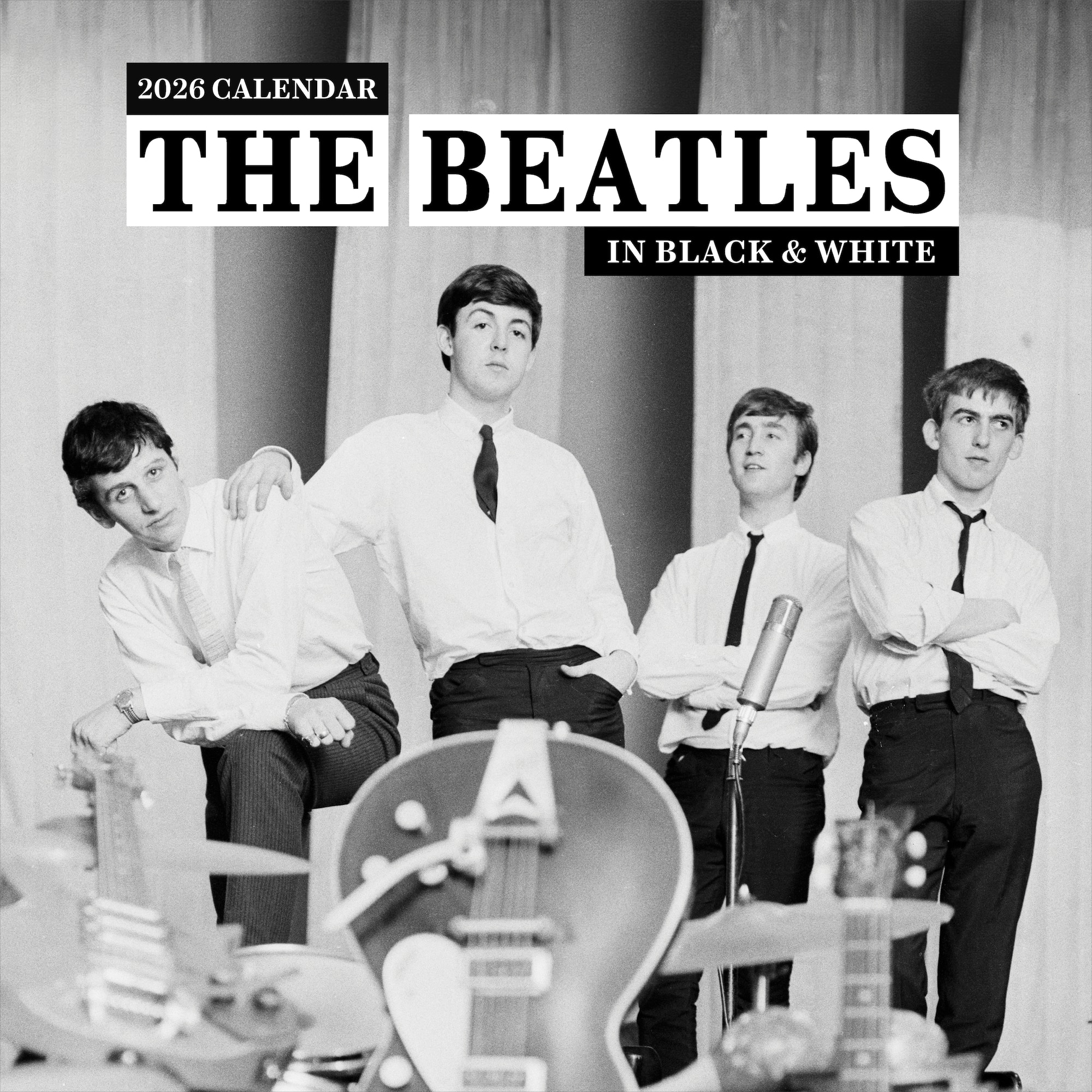 2026 The Beatles: In Black & White Wall Calendar